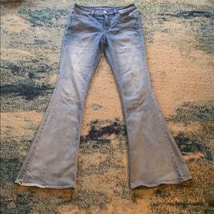 WOMENS, LIKE NEW,  BOOT CUT JEANS. X LONG. SIZE 8.